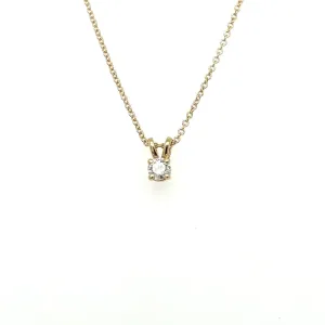 0.20CT Diamond Necklace 14k Yellow Gold Regard Jewelry Austin, Texas