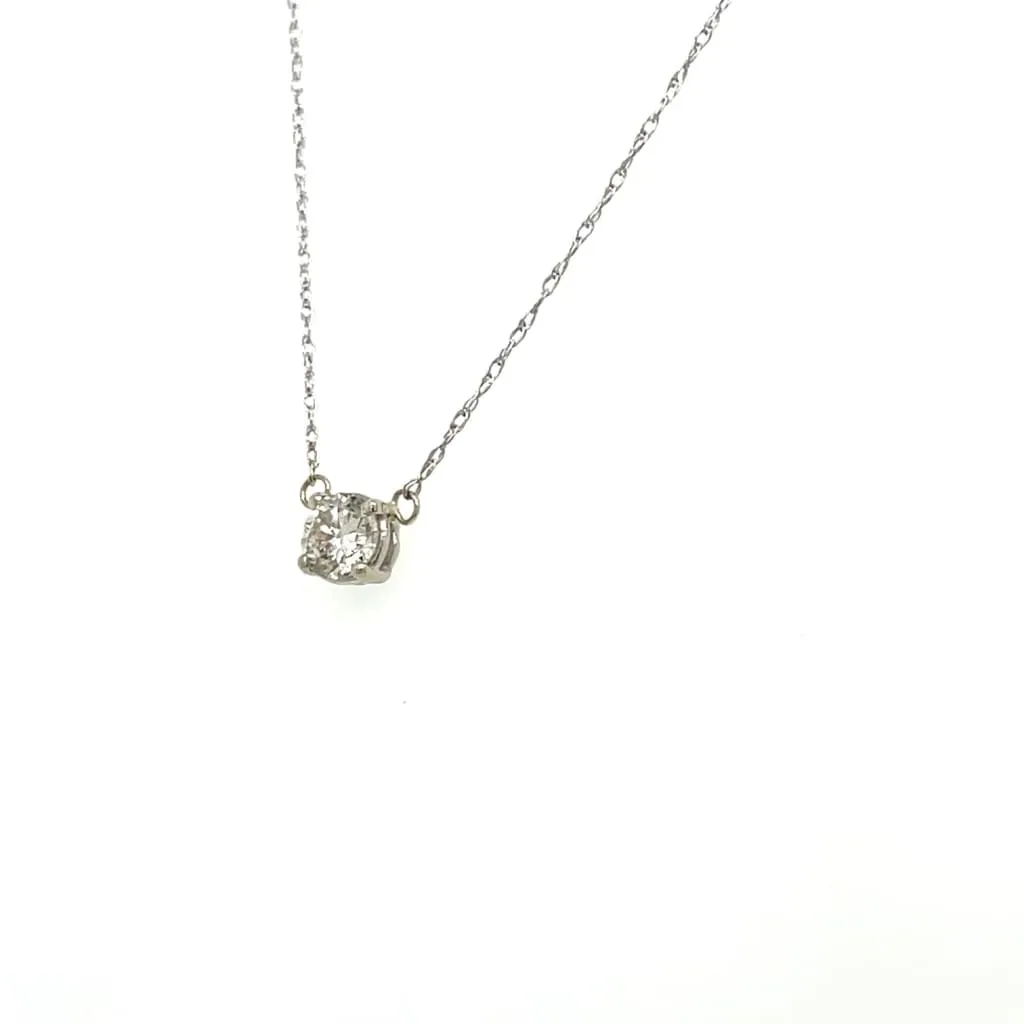 0.37CT Diamond Necklace 14k White Gold Regard Jewelry Austin, Texas