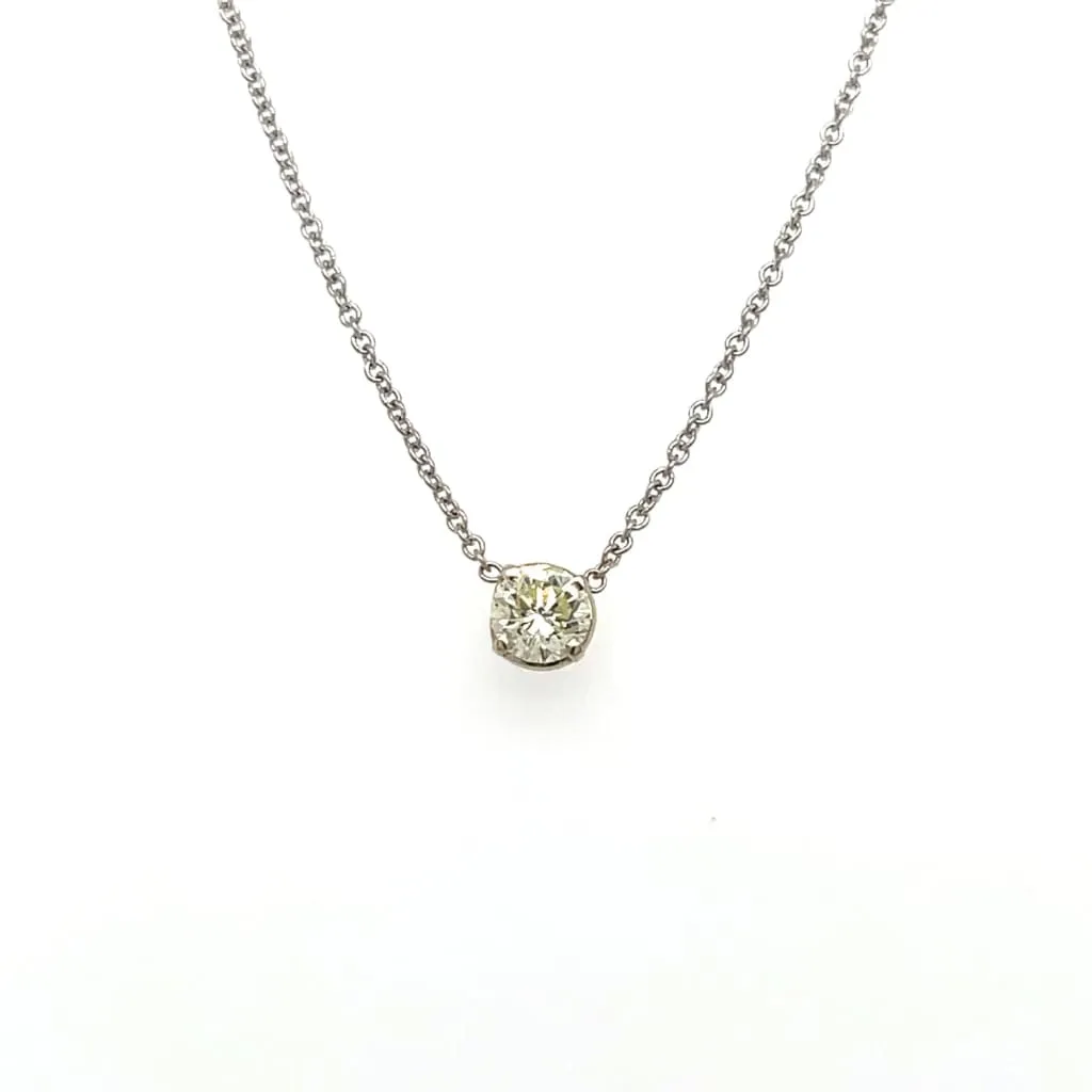 0.42CT Diamond Necklace 14k White Gold Regard Jewelry Austin, Texas
