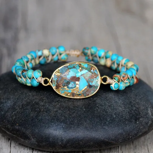 18k Gold-Filled Healing Stone Bracelet