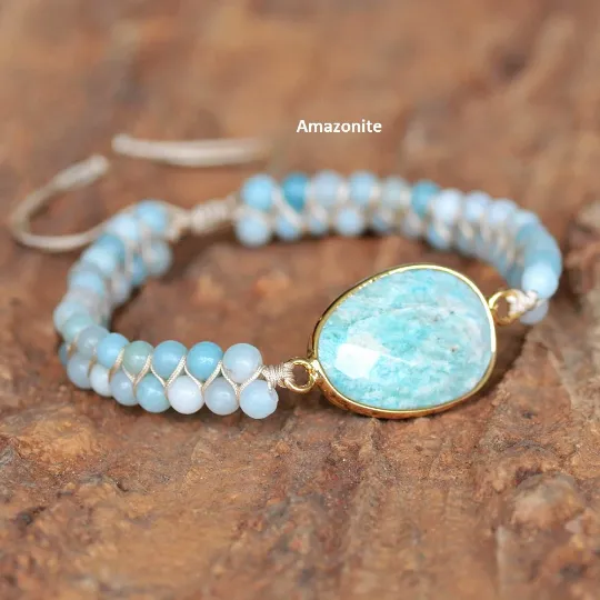 18k Gold-Filled Healing Stone Bracelet