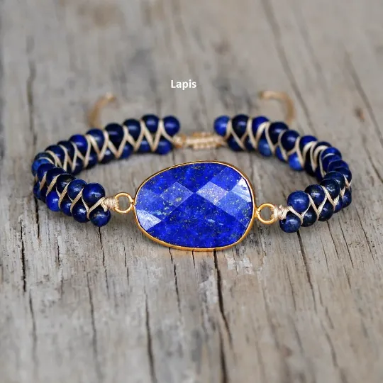 18k Gold-Filled Healing Stone Bracelet