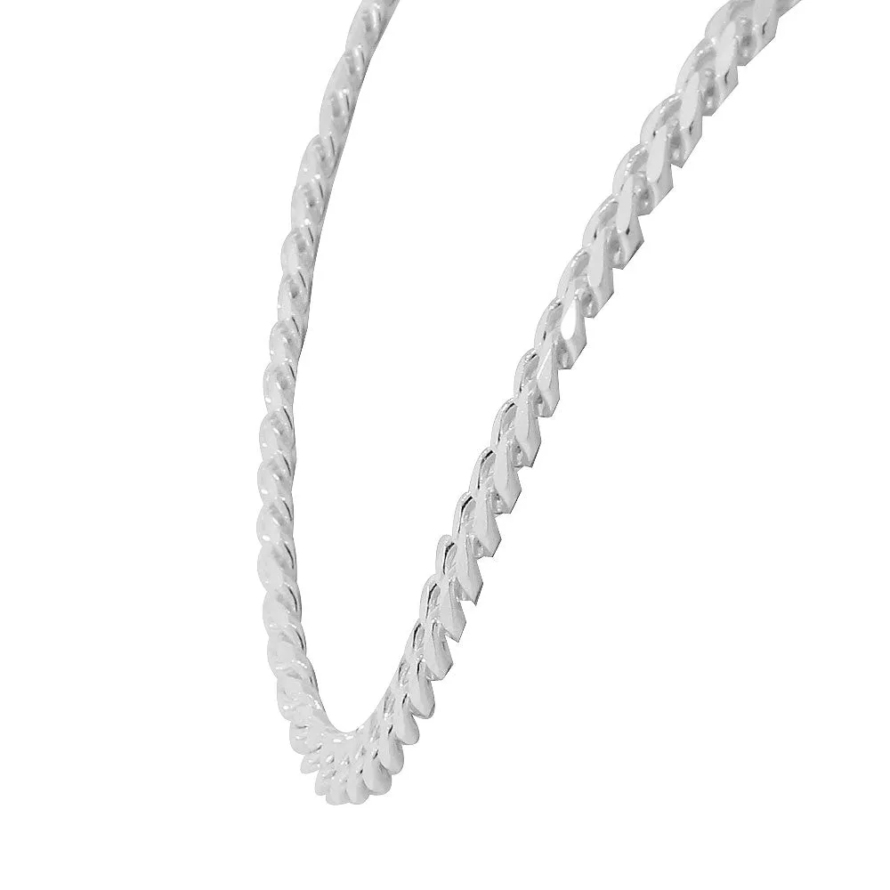 925 Sterling Silver Classic 8MM Curb Necklace Bracelet Mens Set - Made in Italy