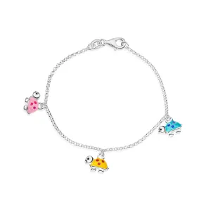 925 Sterling Silver Enamel Turtle Bracelet