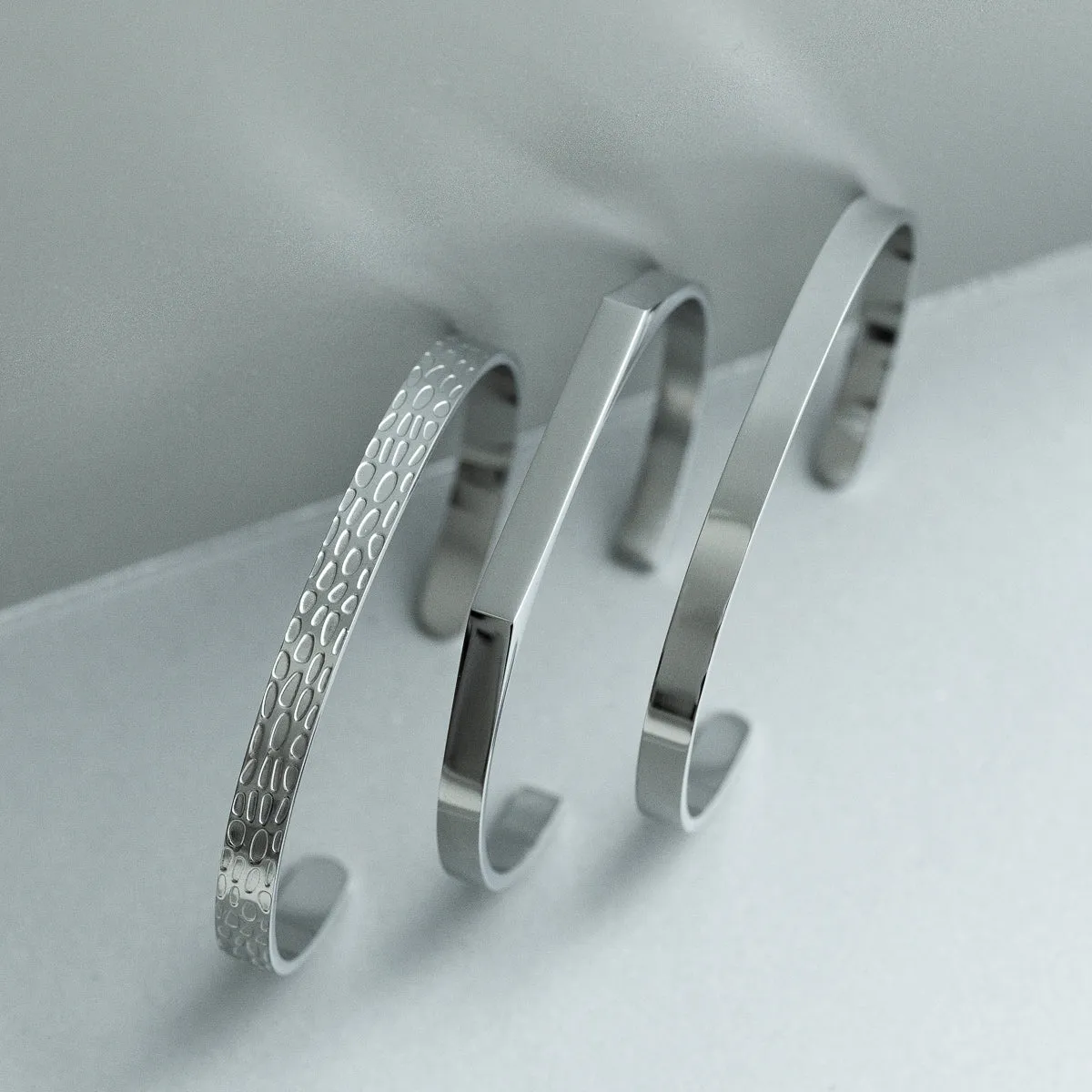 Adjustable Cuff Bangle - Silver