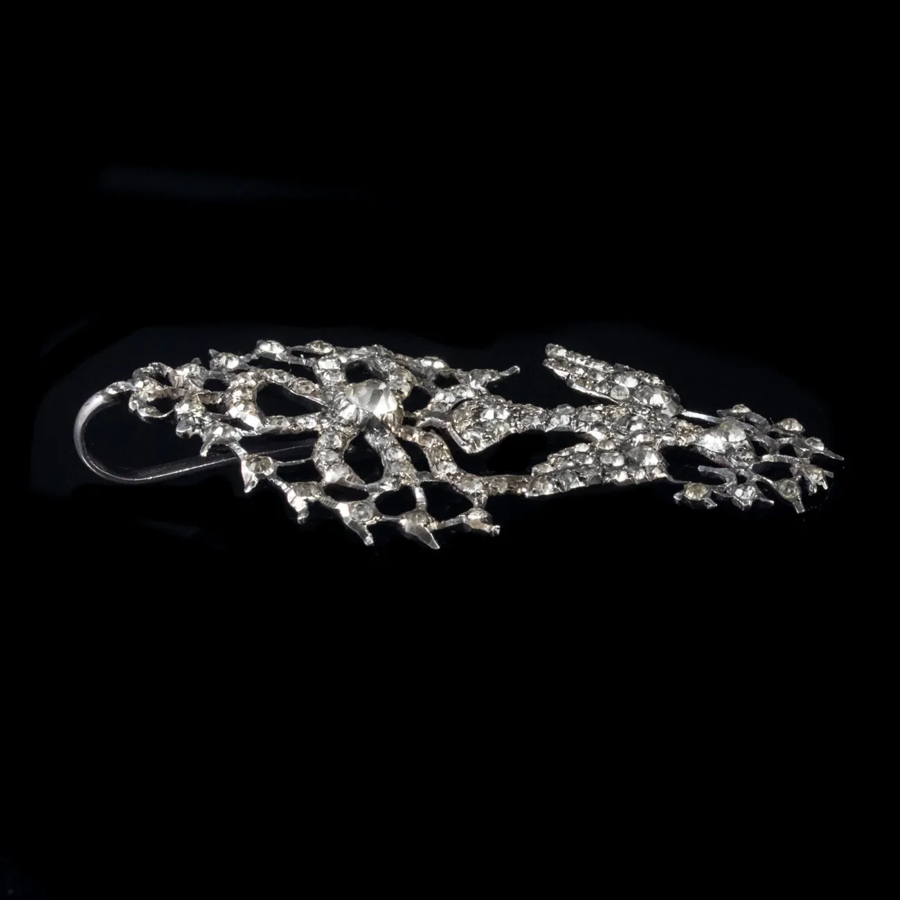 Antique Georgian French Saint Esprit Paste Dove Pendant Silver Circa 1820