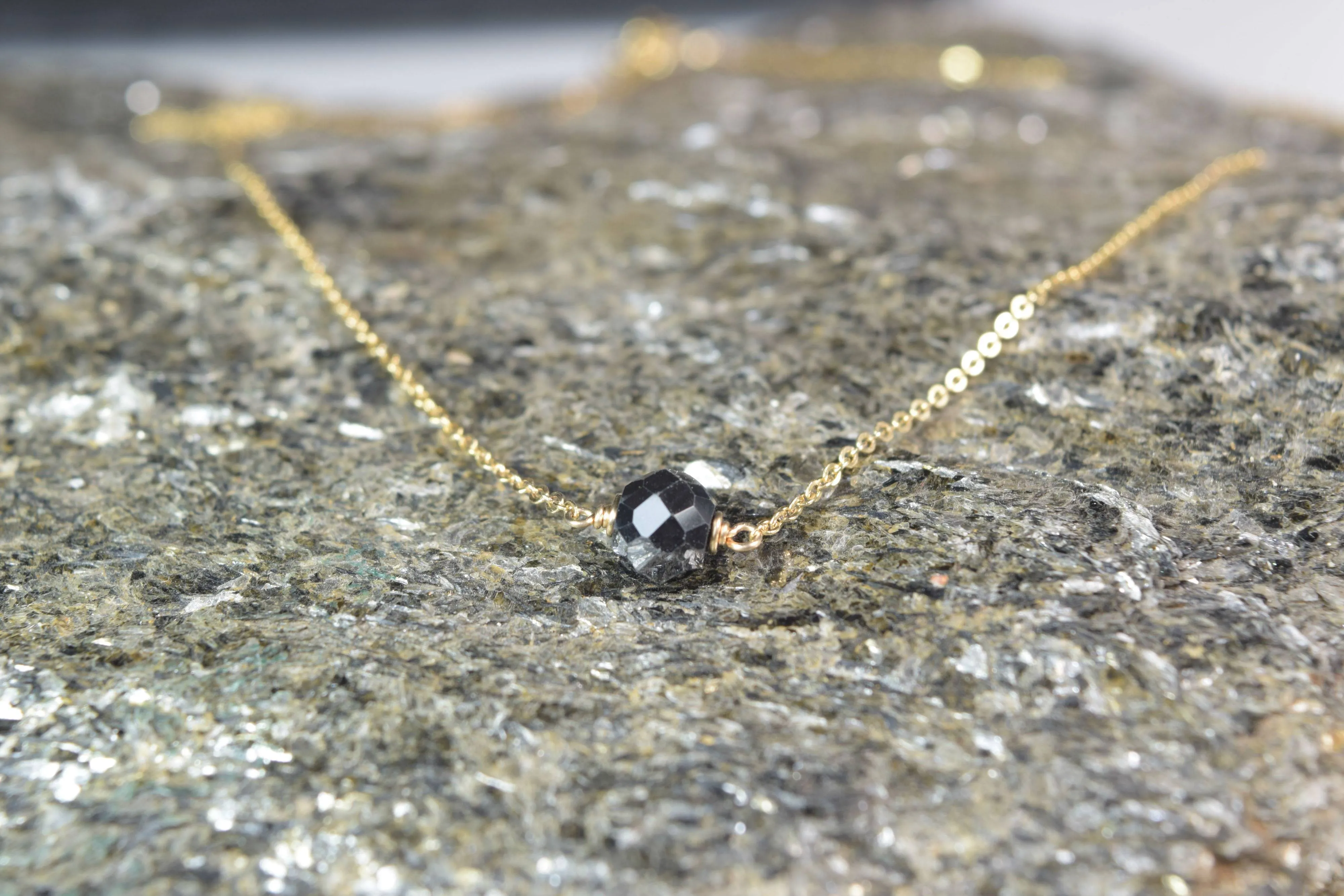 Black Diamond Ball Necklace