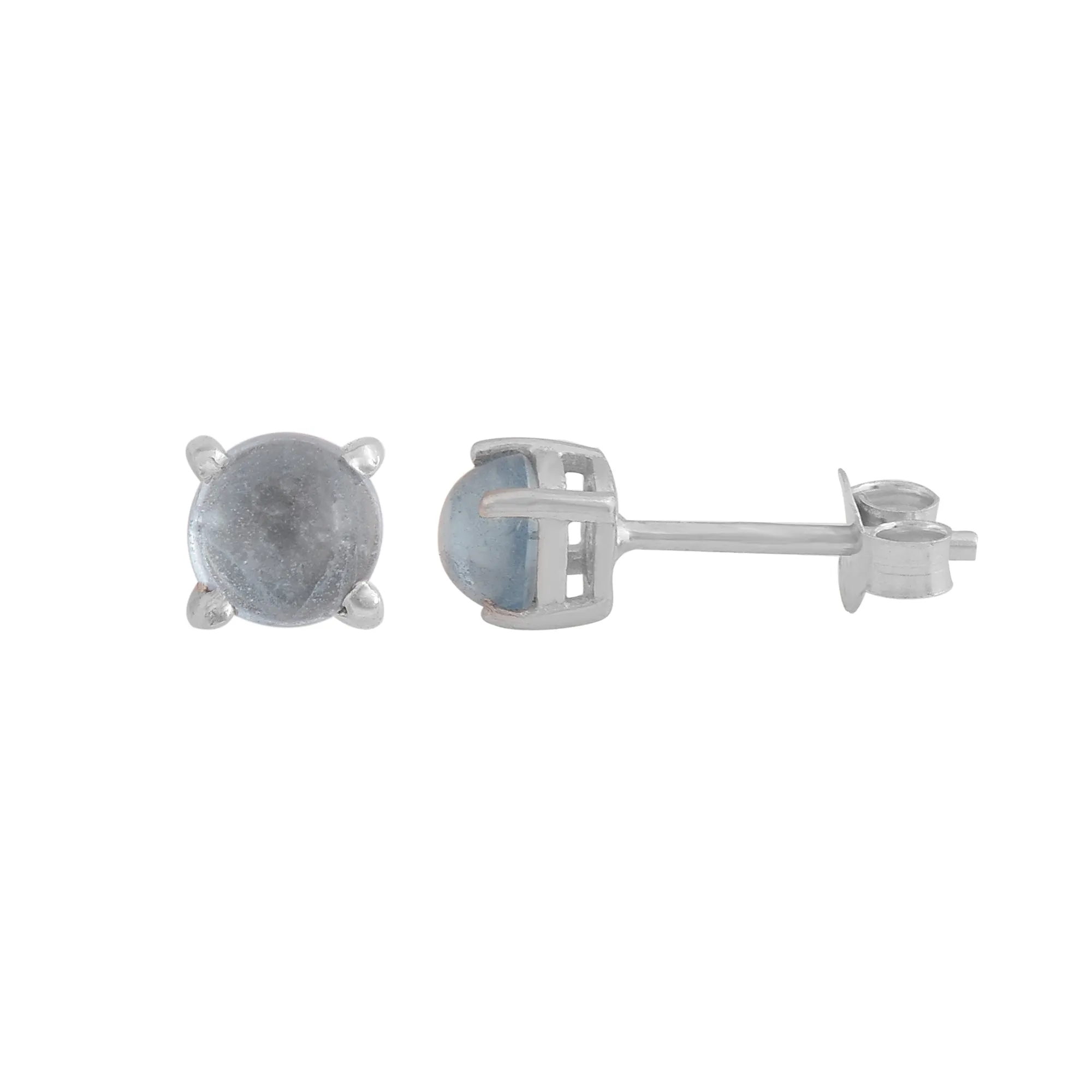 Blue Aquamarine Studs Earrings