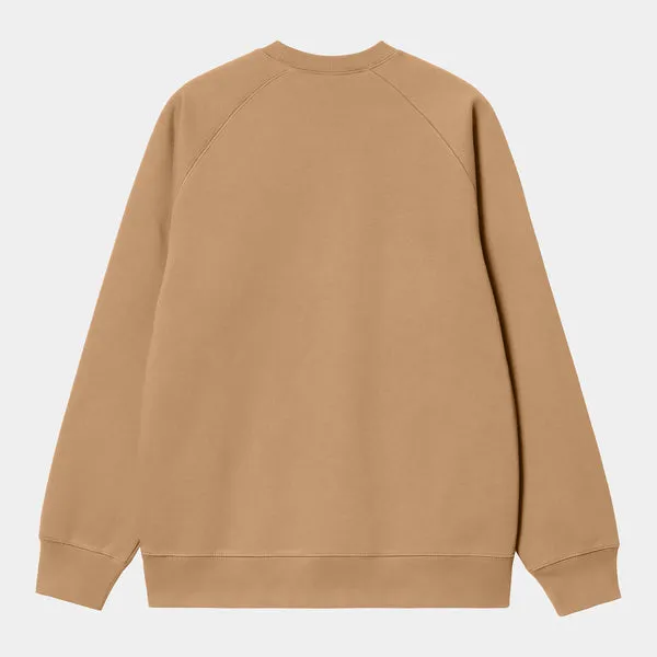 Carhartt WIP Chase Sweat - Peanut / Gold