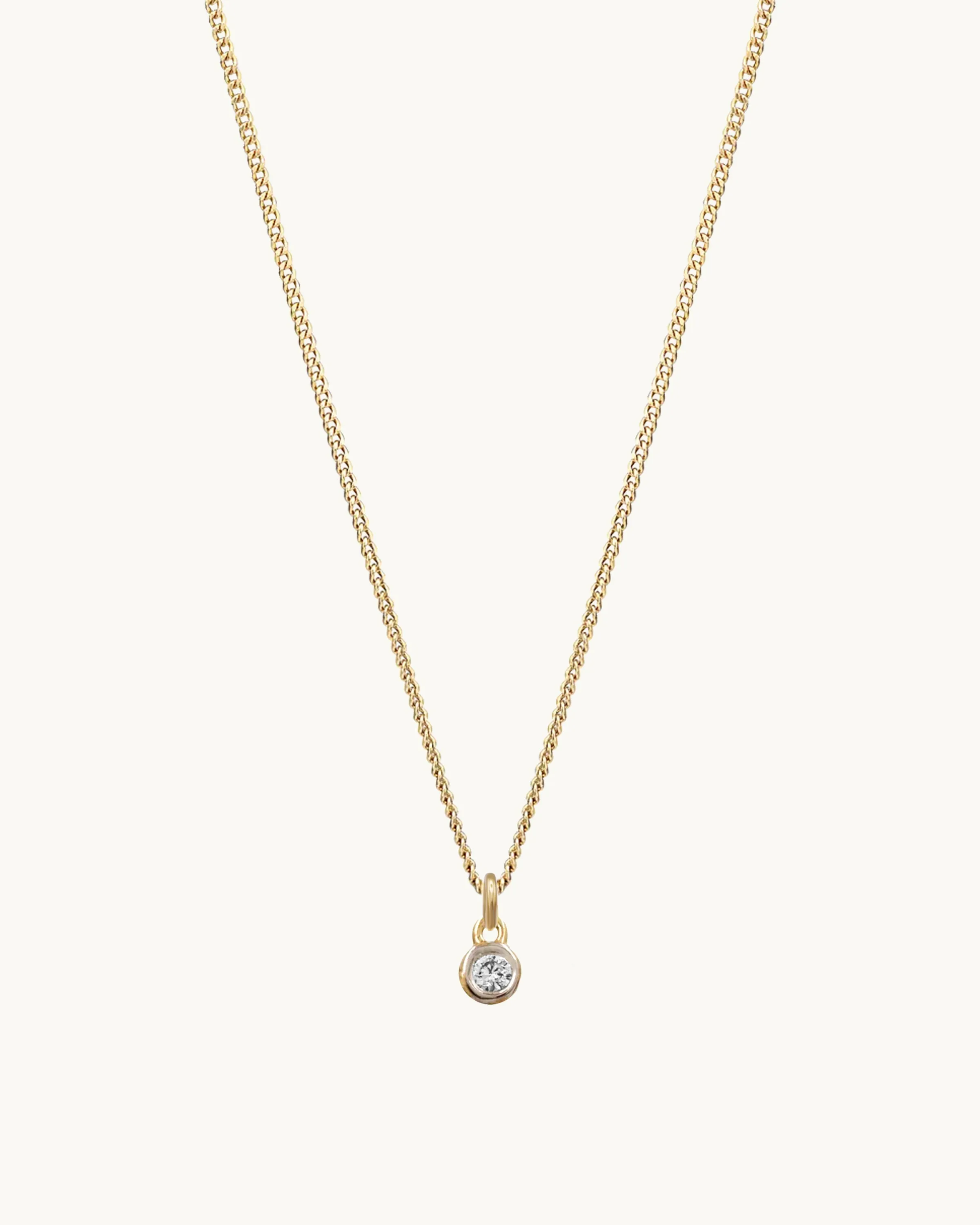 Celeste Diamond Charm Necklace 14K