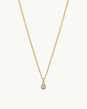 Celeste Diamond Charm Necklace 14K