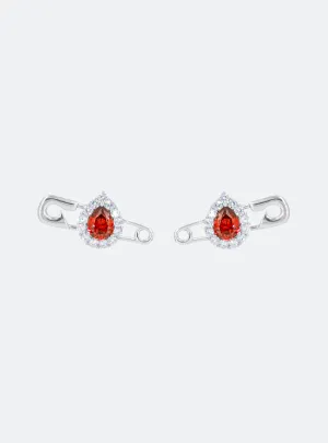 Cocktail safety-pin earrings