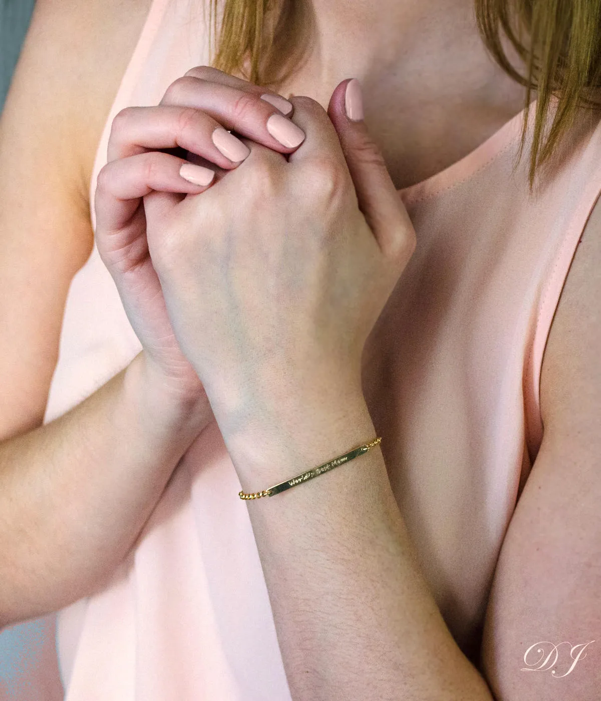 Custom Coordinates Skinny Bar Bracelet