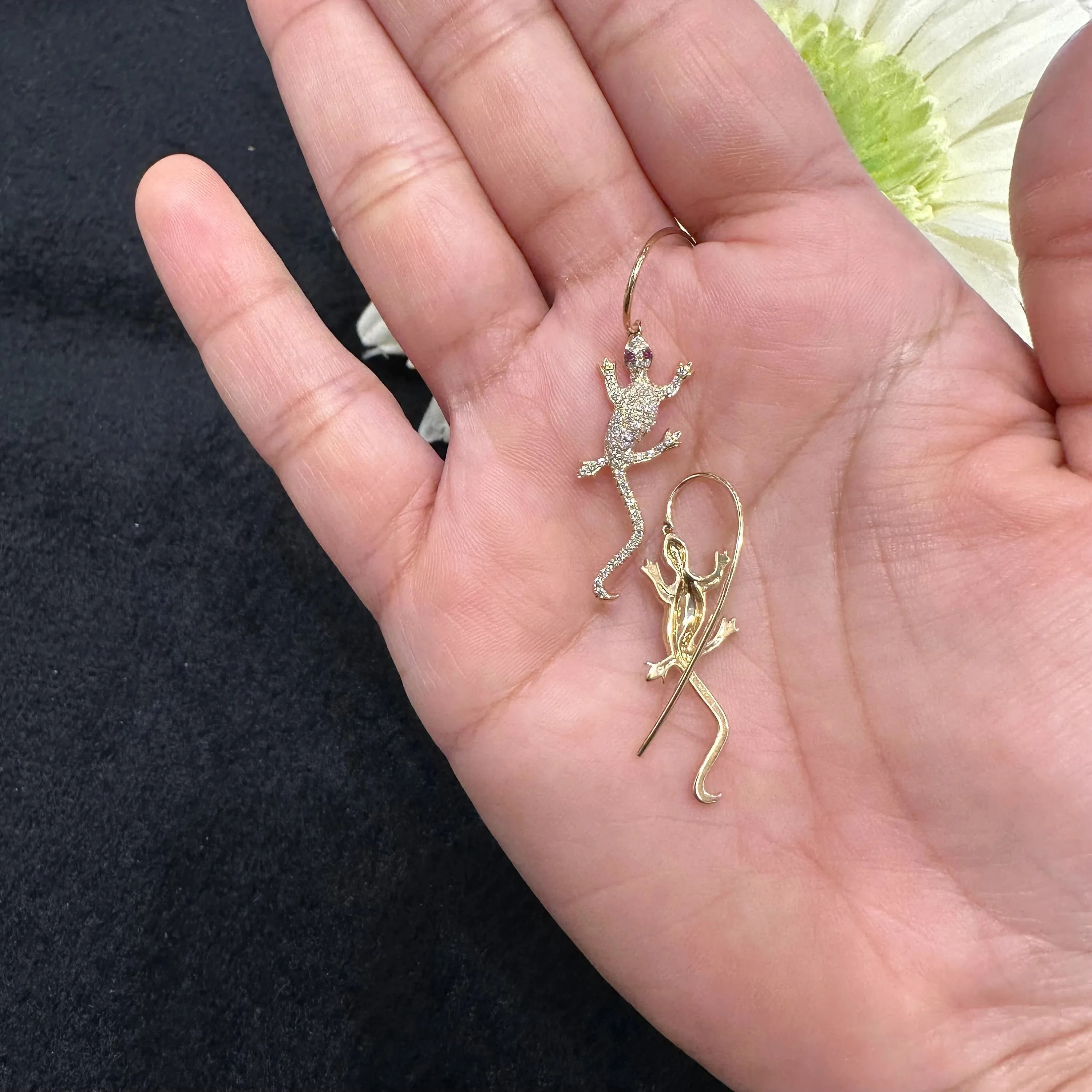 Diamond Lizard Earrings
