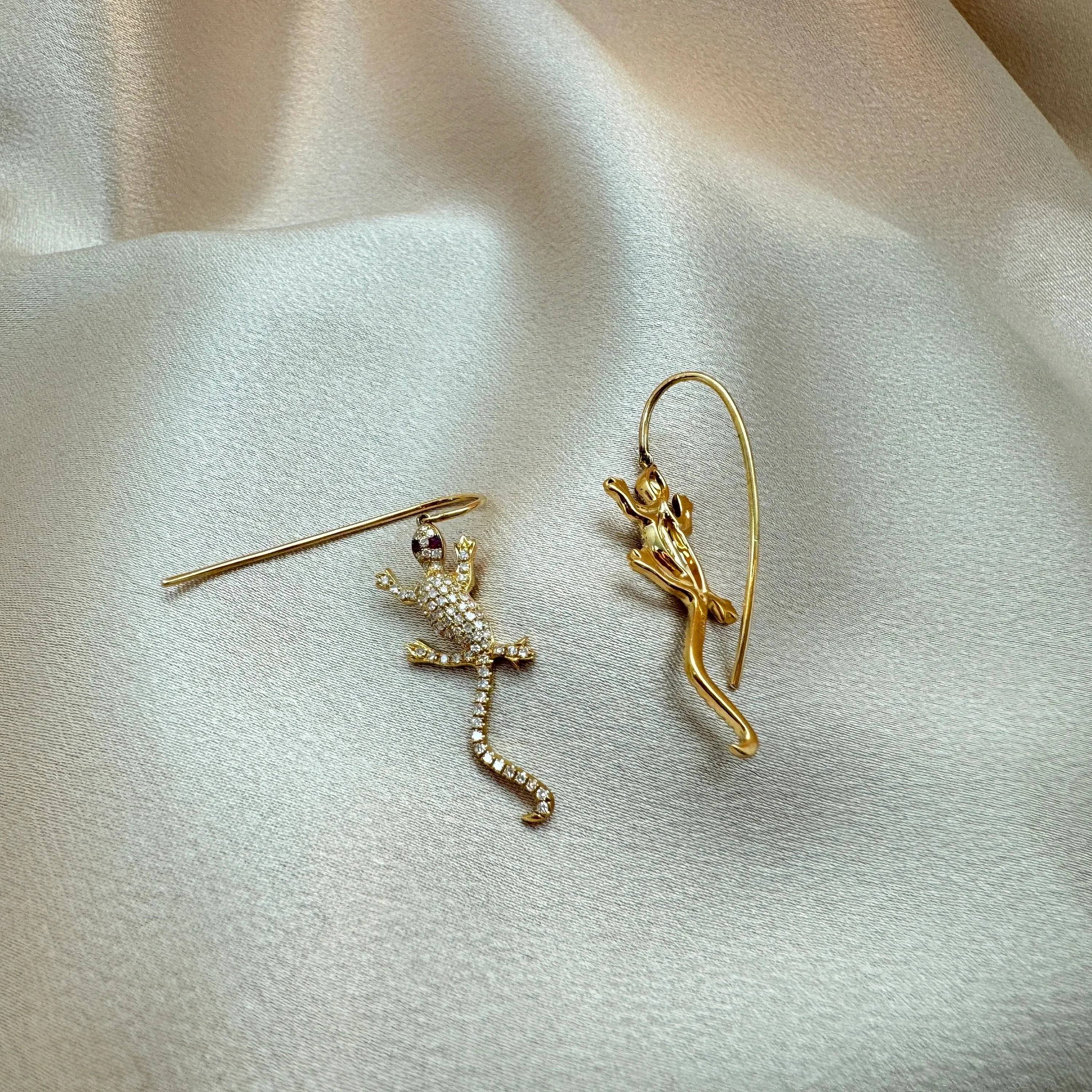 Diamond Lizard Earrings