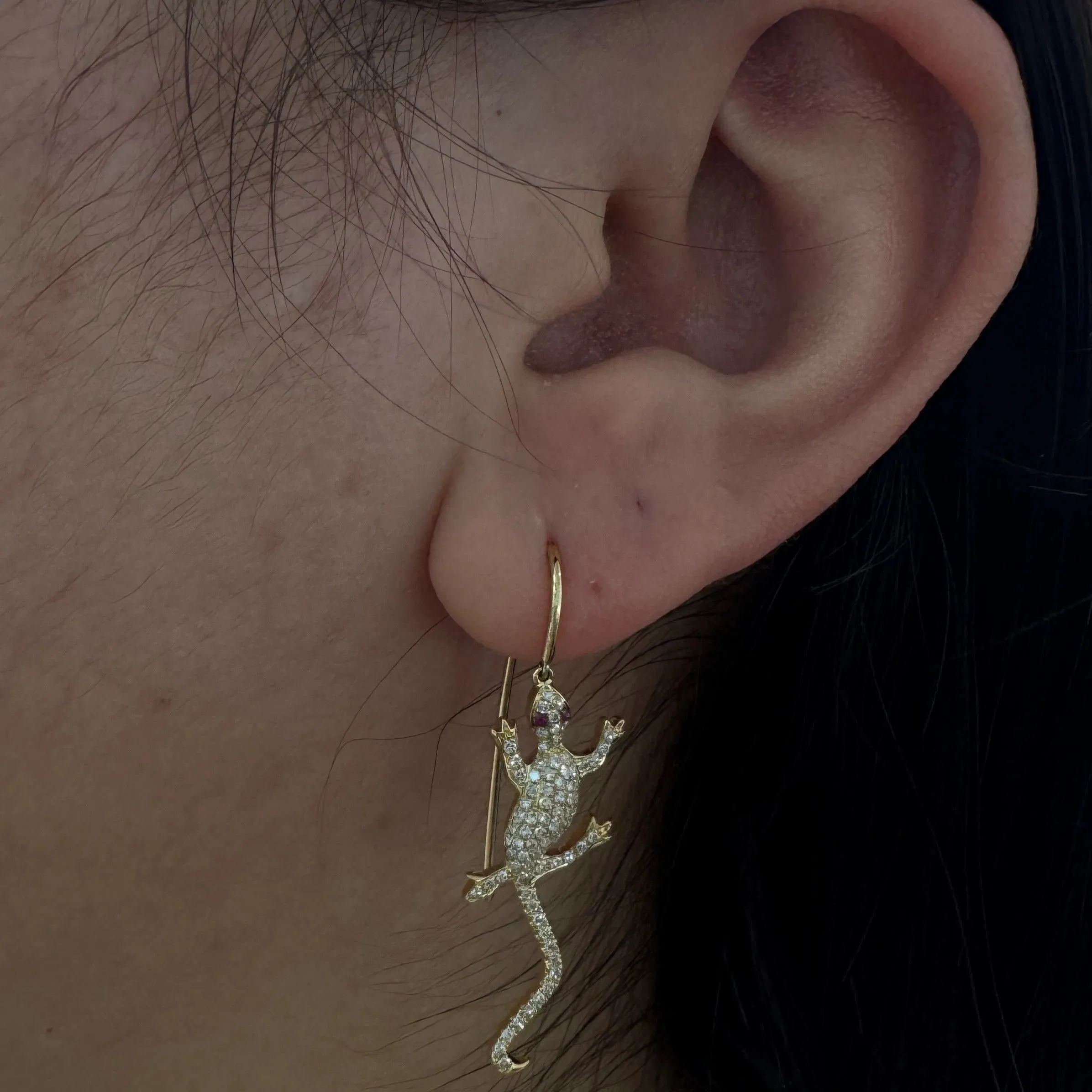 Diamond Lizard Earrings