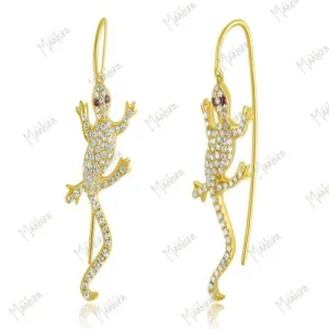 Diamond Lizard Earrings