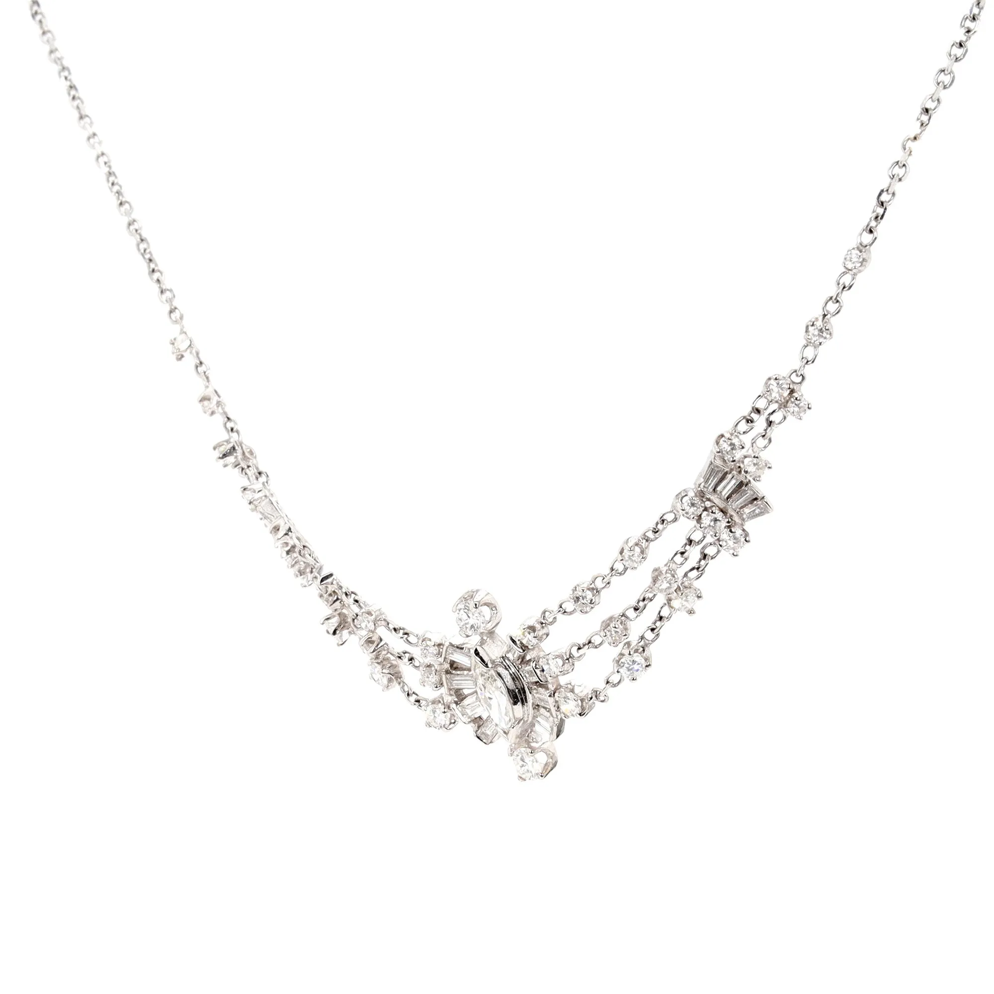 Diamond Multi-strand Necklace