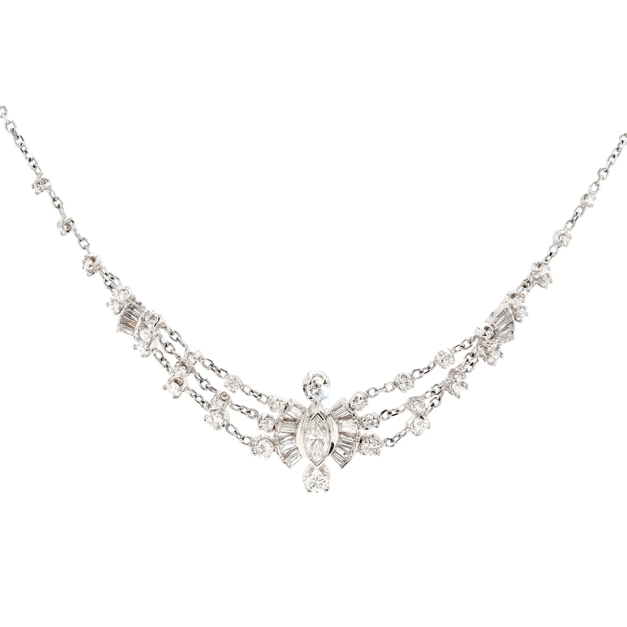 Diamond Multi-strand Necklace