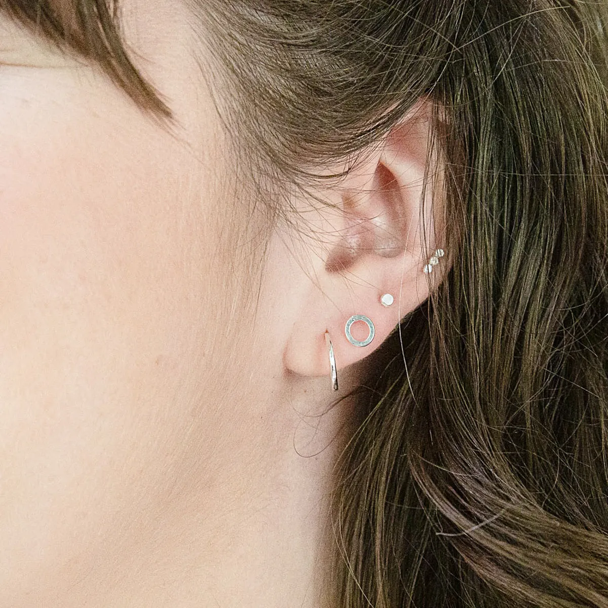 Extra Small Circle Studs - gold-filled