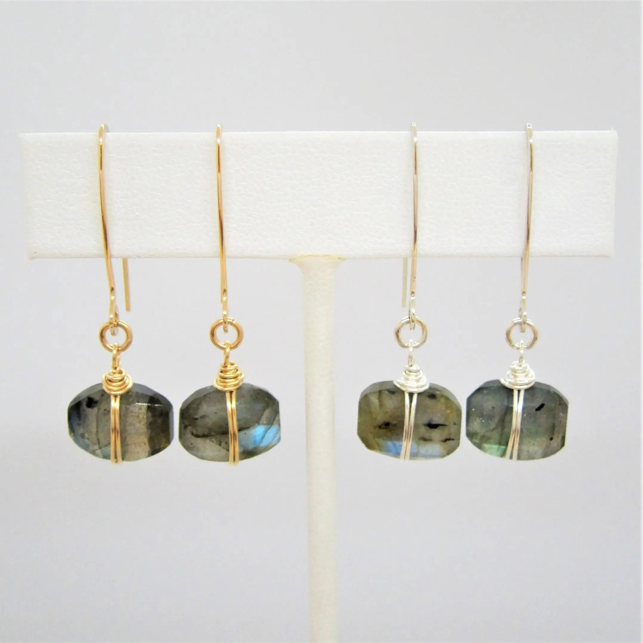 Faceted Labradorite Earrings