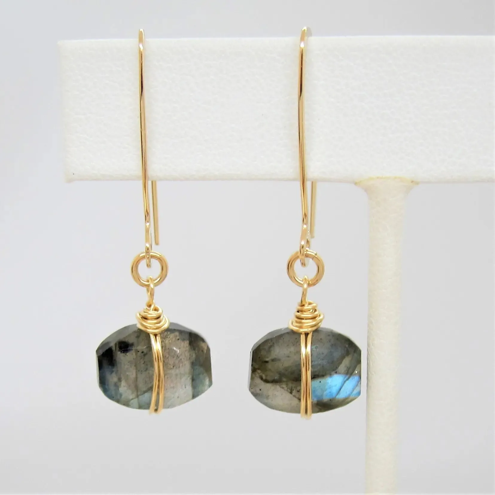 Faceted Labradorite Earrings