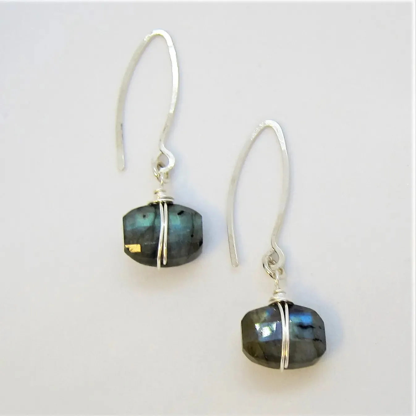 Faceted Labradorite Earrings