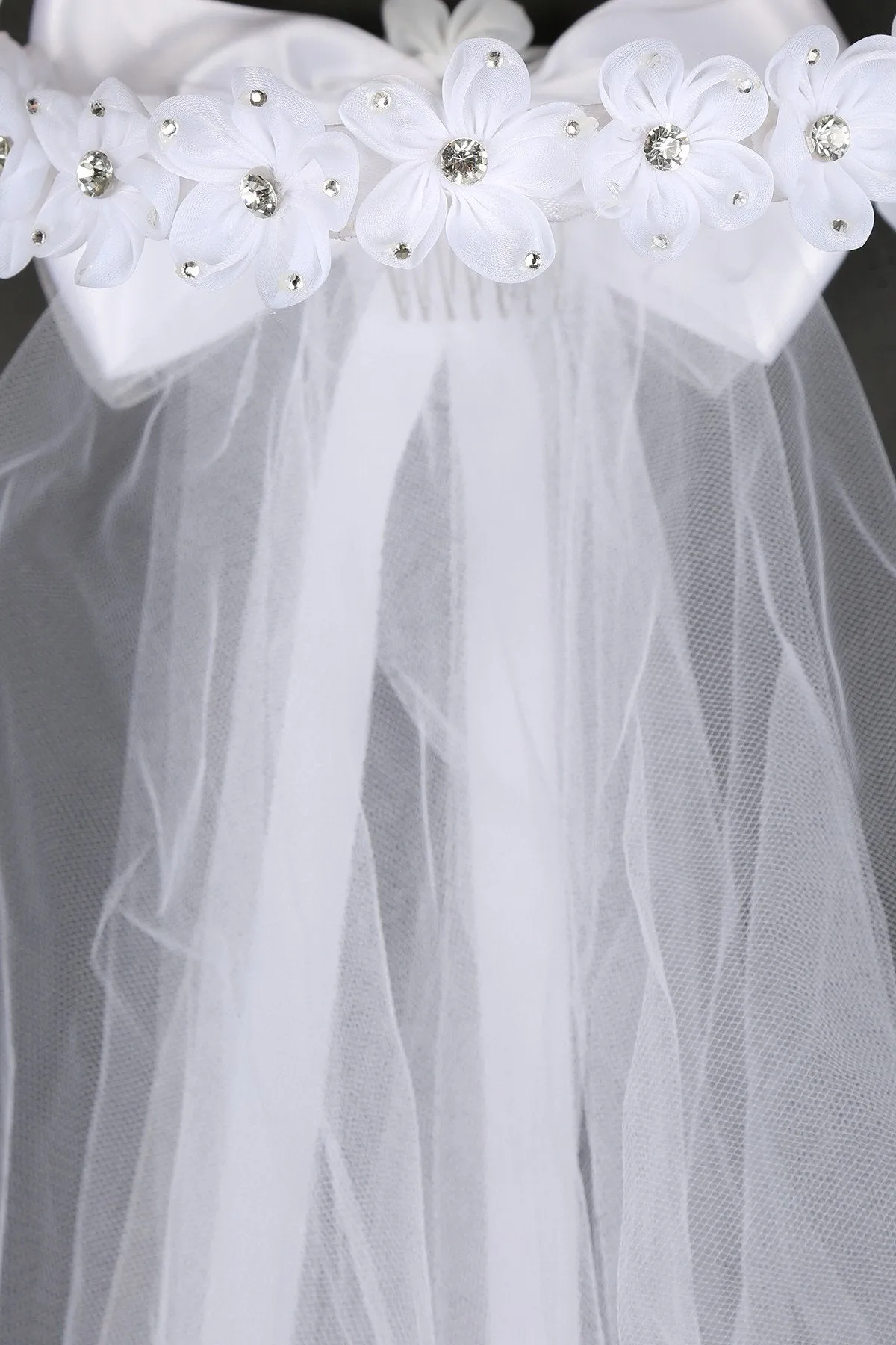 Gem Flower Crown Veil