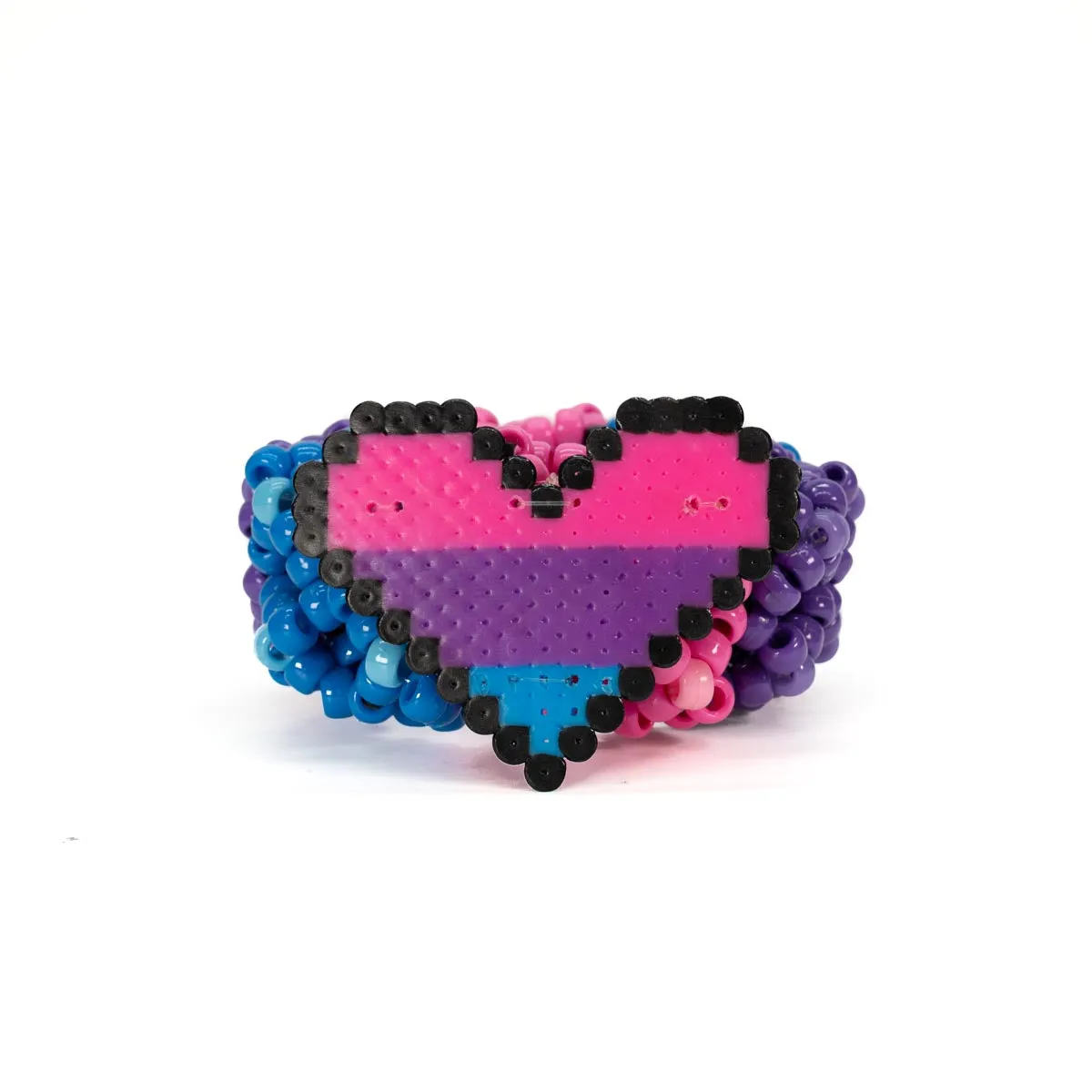 Heart Rave Kandi Cuff Bracelet