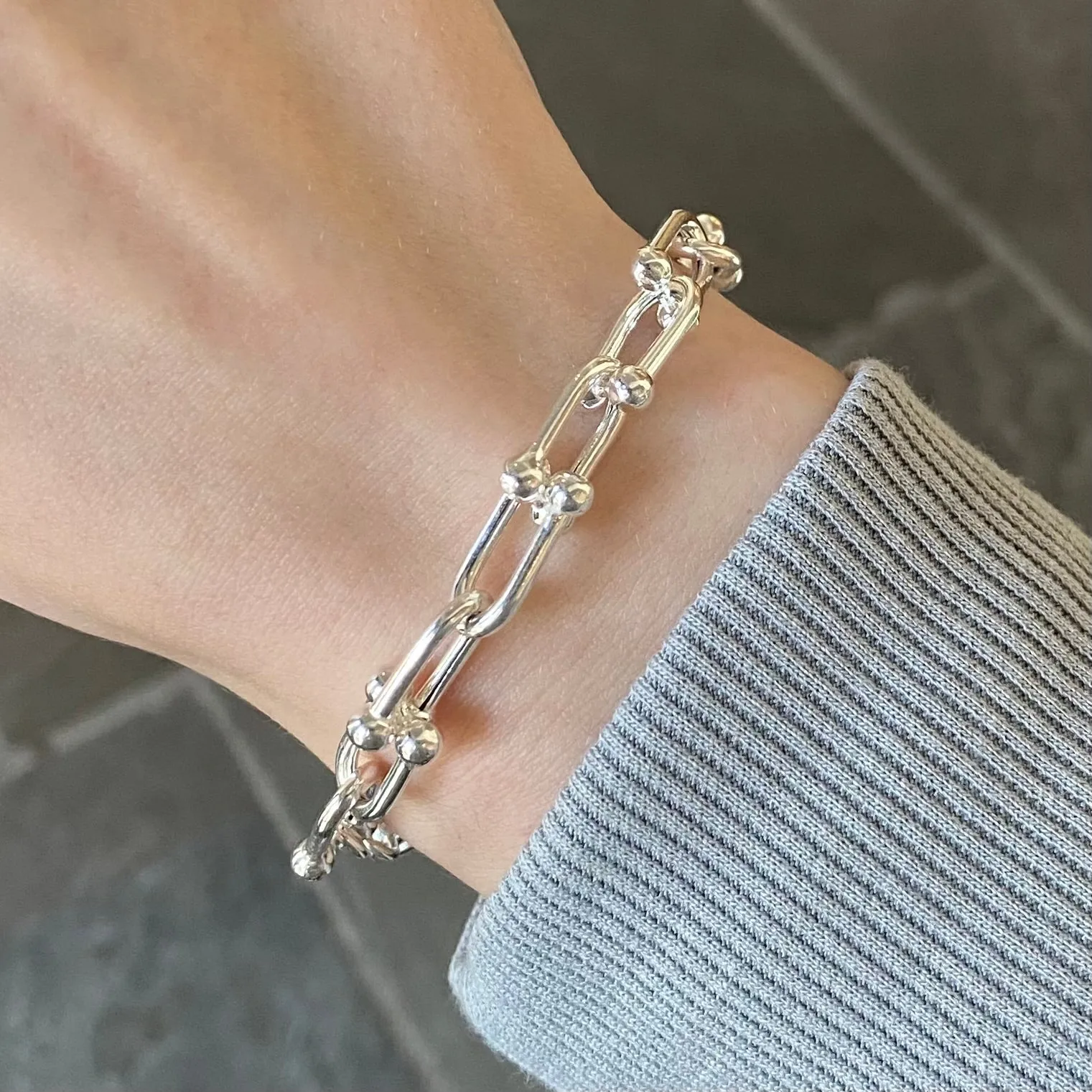 Jax Link Silver Chain Bracelet