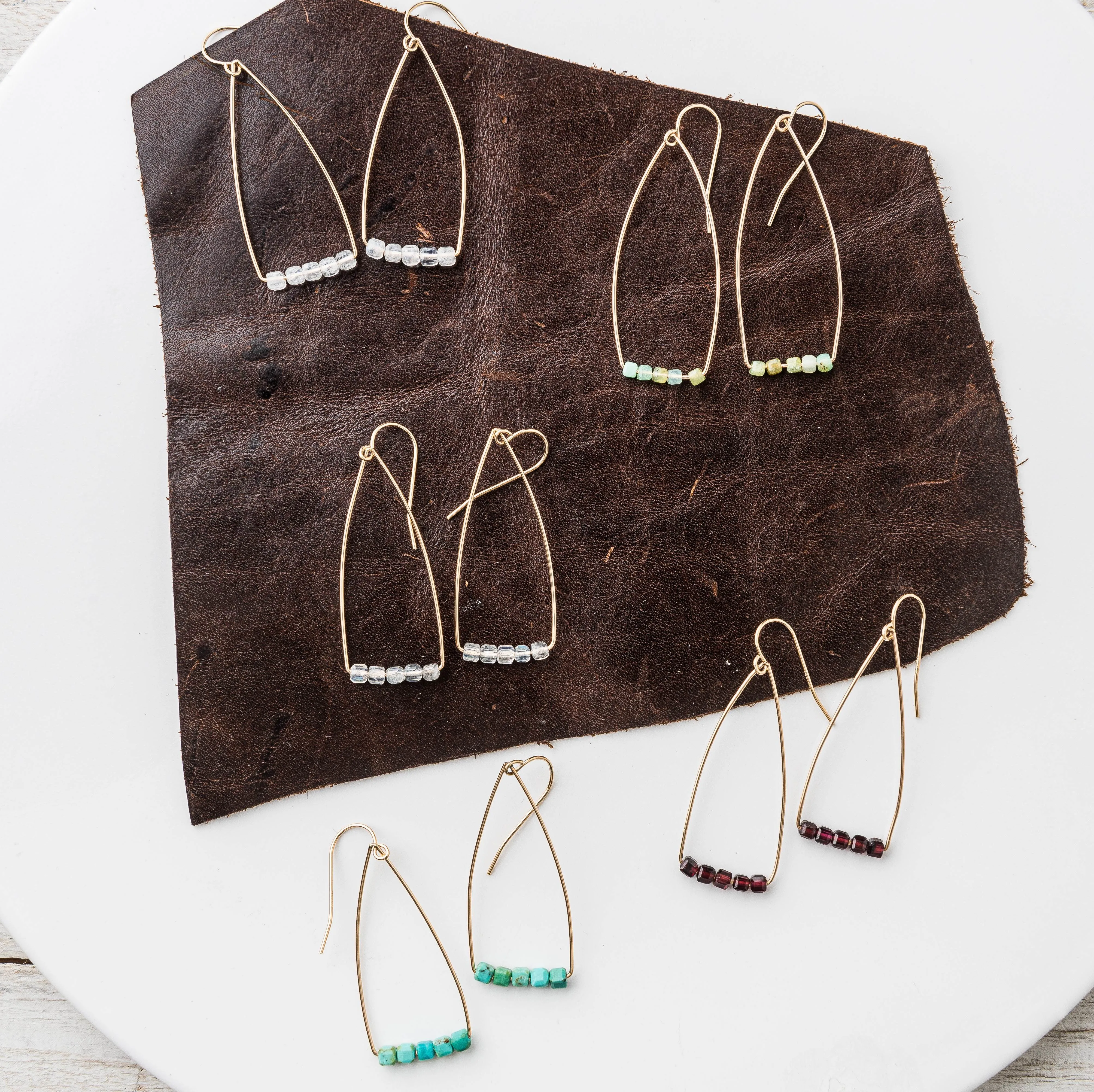 Labradorite Petite Cubist Earrings