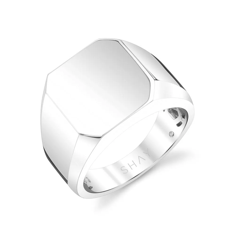MEN'S SOLID GOLD SIGNET RING