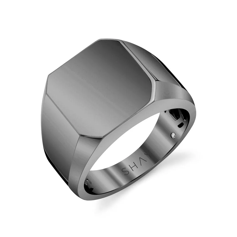 MEN'S SOLID GOLD SIGNET RING