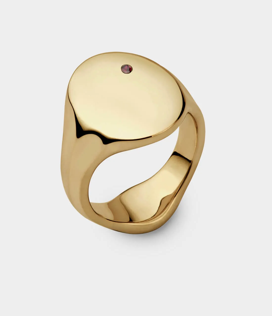 Oval Men's Signet Ring