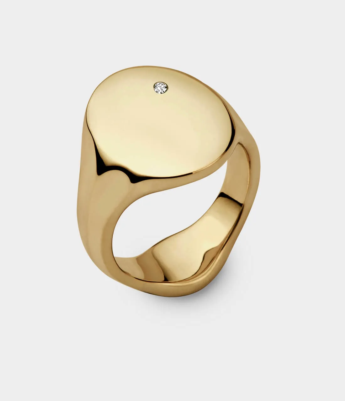 Oval Men's Signet Ring