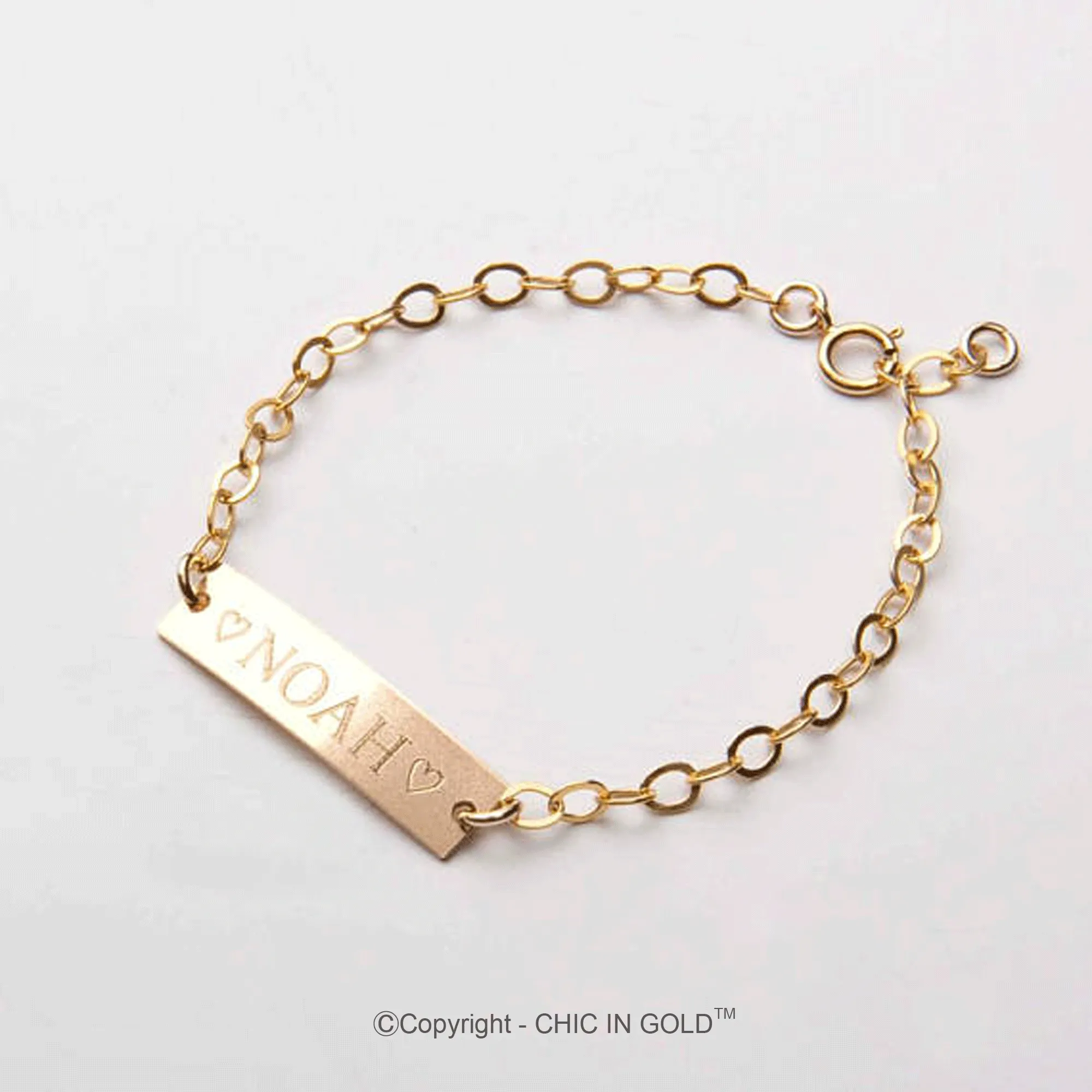 Personalized Baby Adjustable Bracelet - CG374B1X.25. Starts at