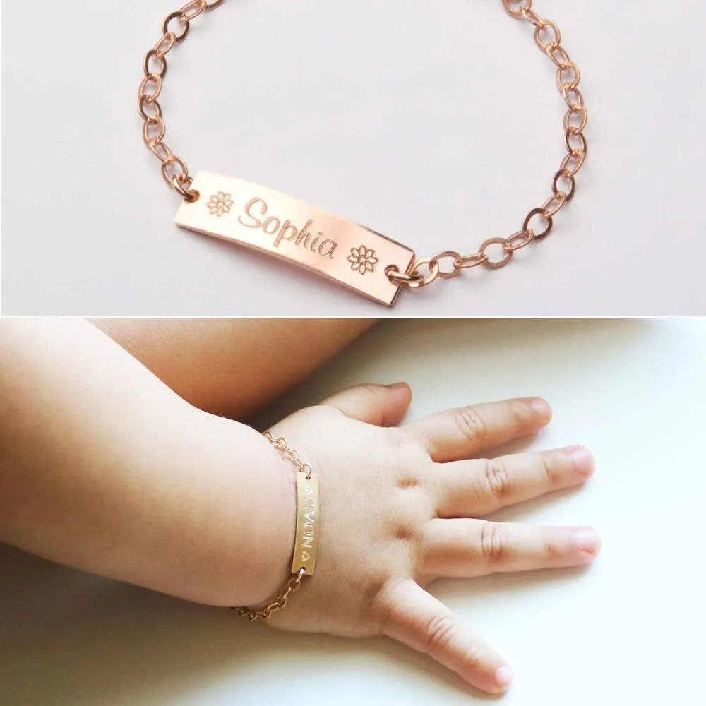 Personalized Baby Adjustable Bracelet - CG374B1X.25. Starts at
