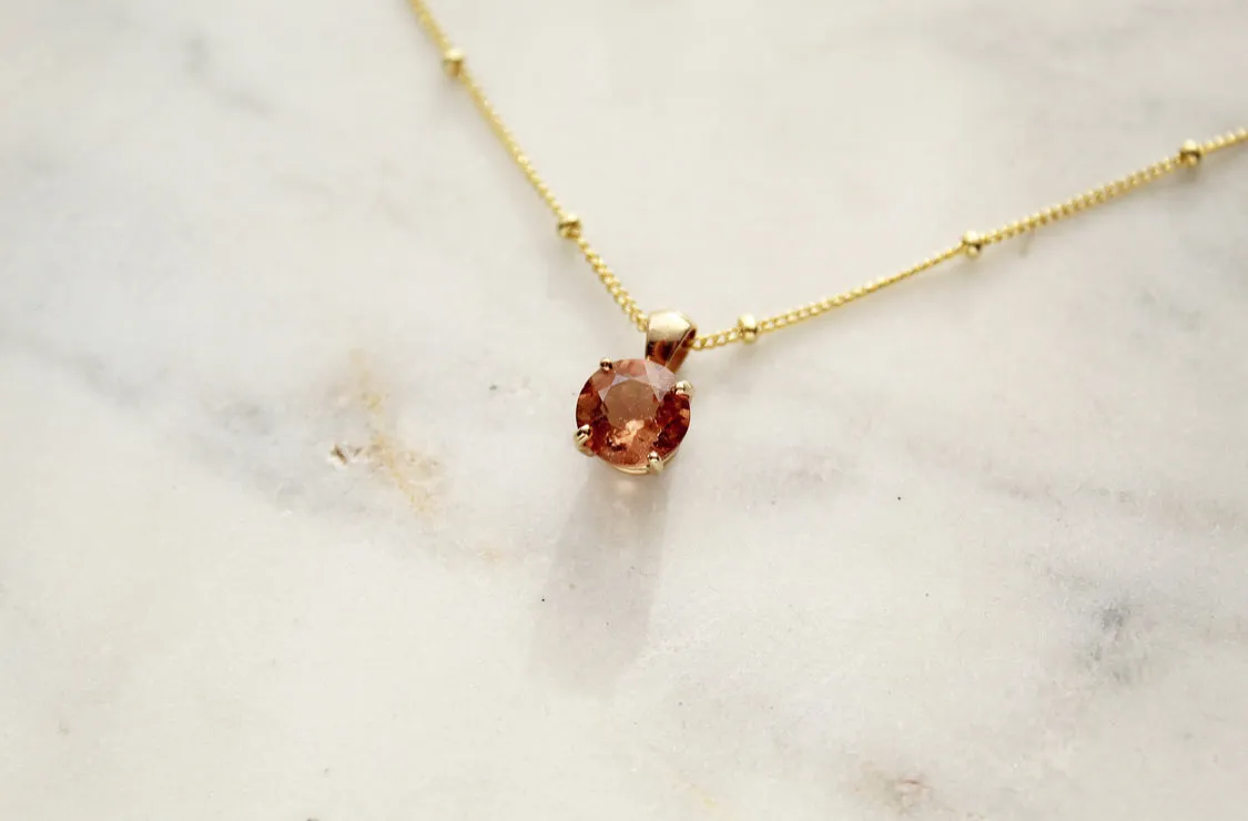 Pink Tourmaline necklace