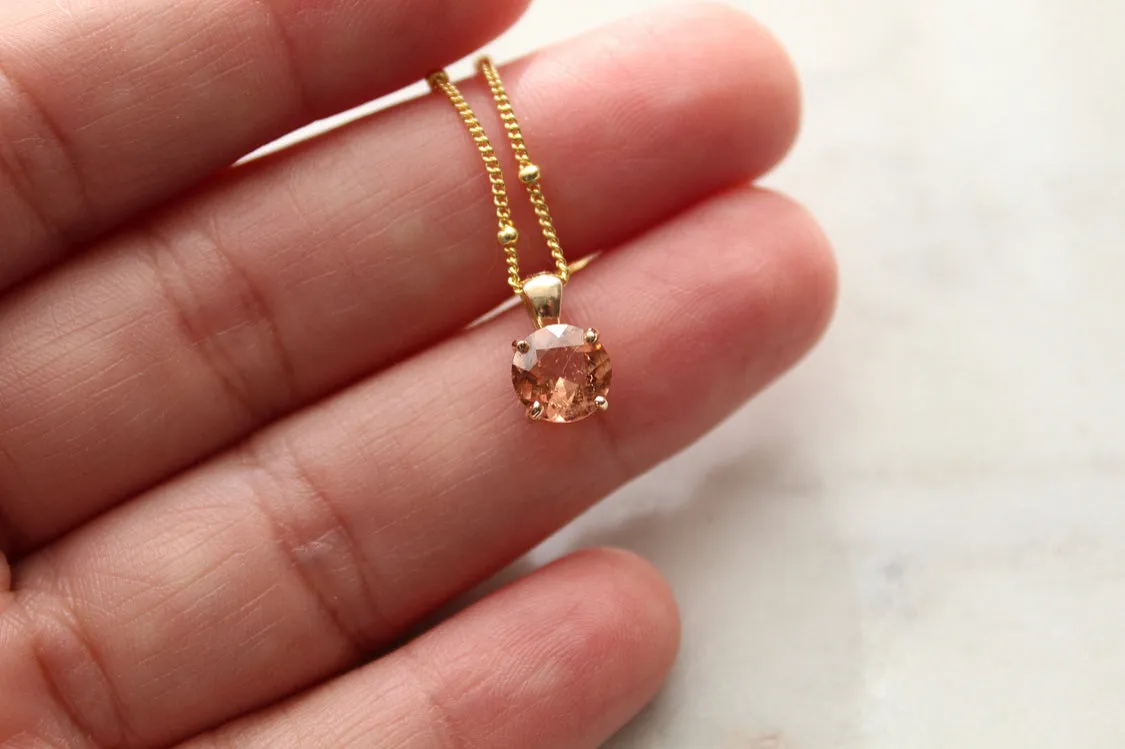 Pink Tourmaline necklace