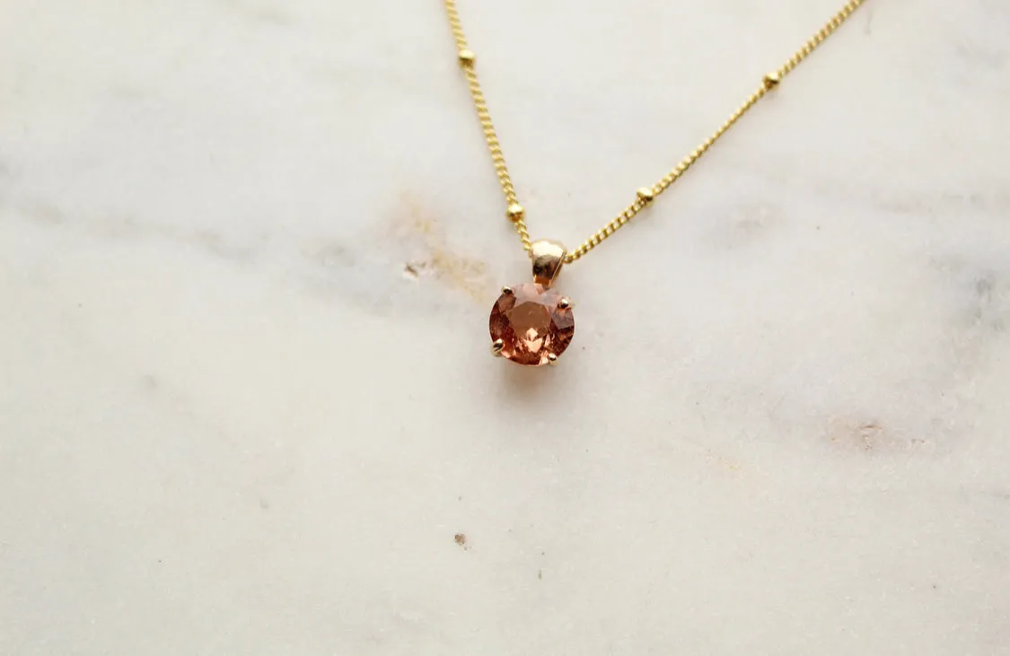 Pink Tourmaline necklace