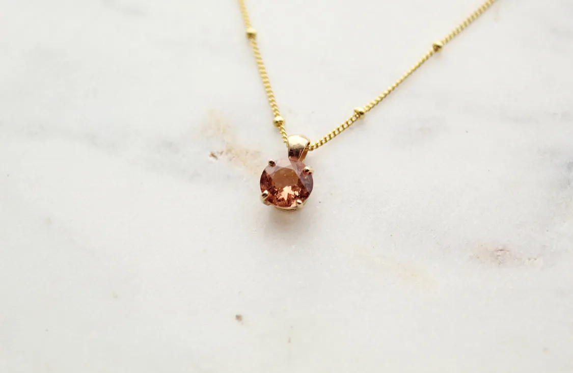 Pink Tourmaline necklace