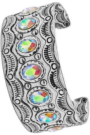 Rhinestone Flexible Cuff Bracelet