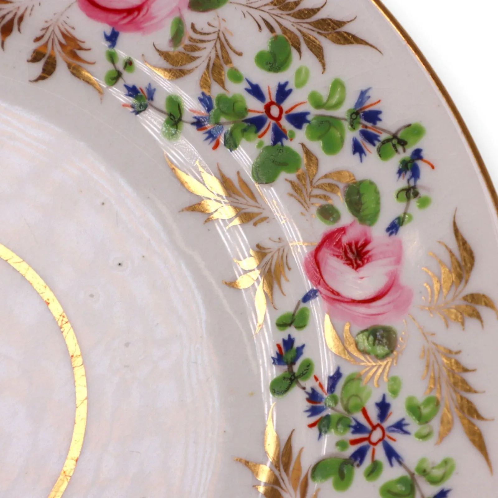 Royal Crown Derby Rose Gold 8 1/4" Dessert Salad Plate England Antique 1806-1820