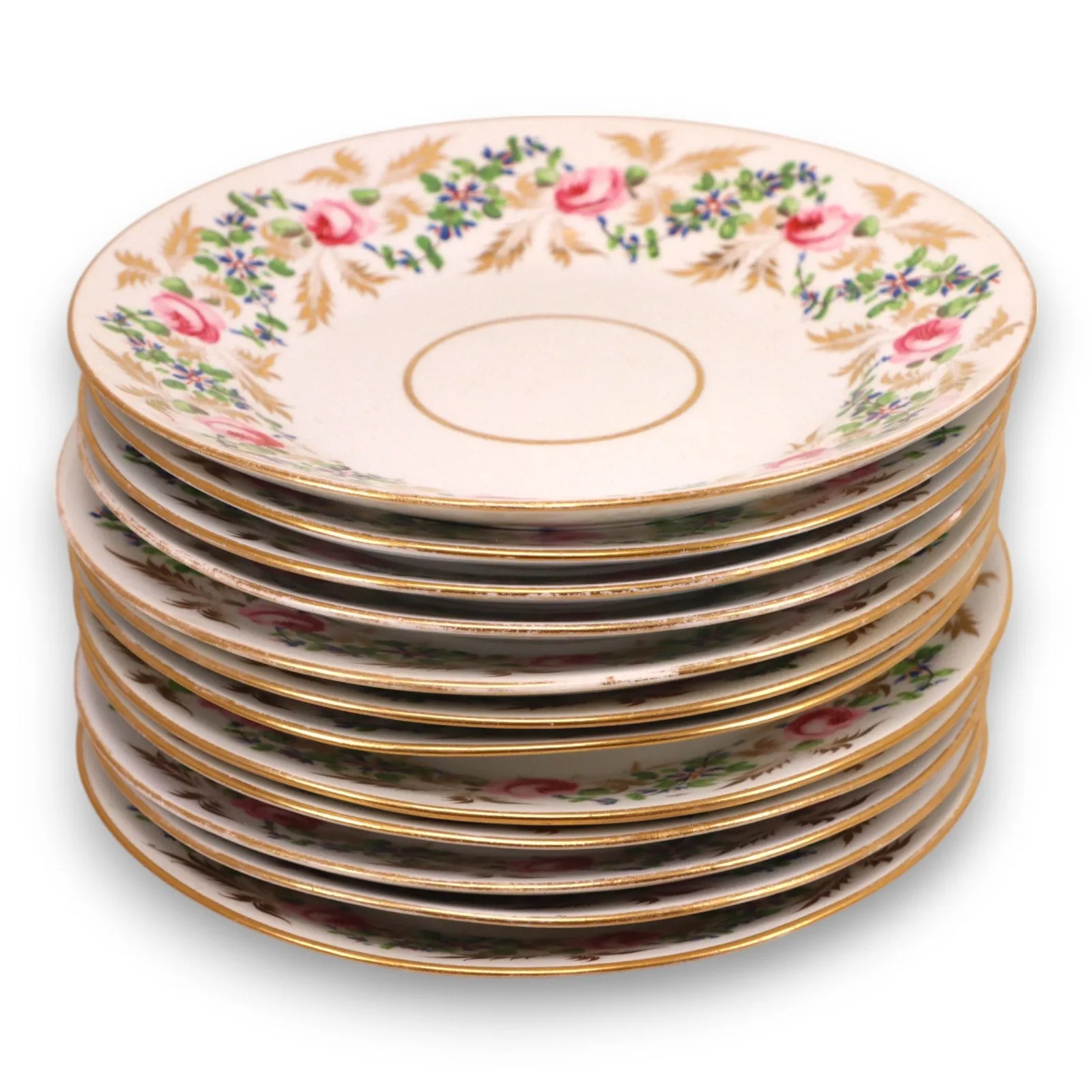 Royal Crown Derby Rose Gold 8 1/4" Dessert Salad Plate England Antique 1806-1820