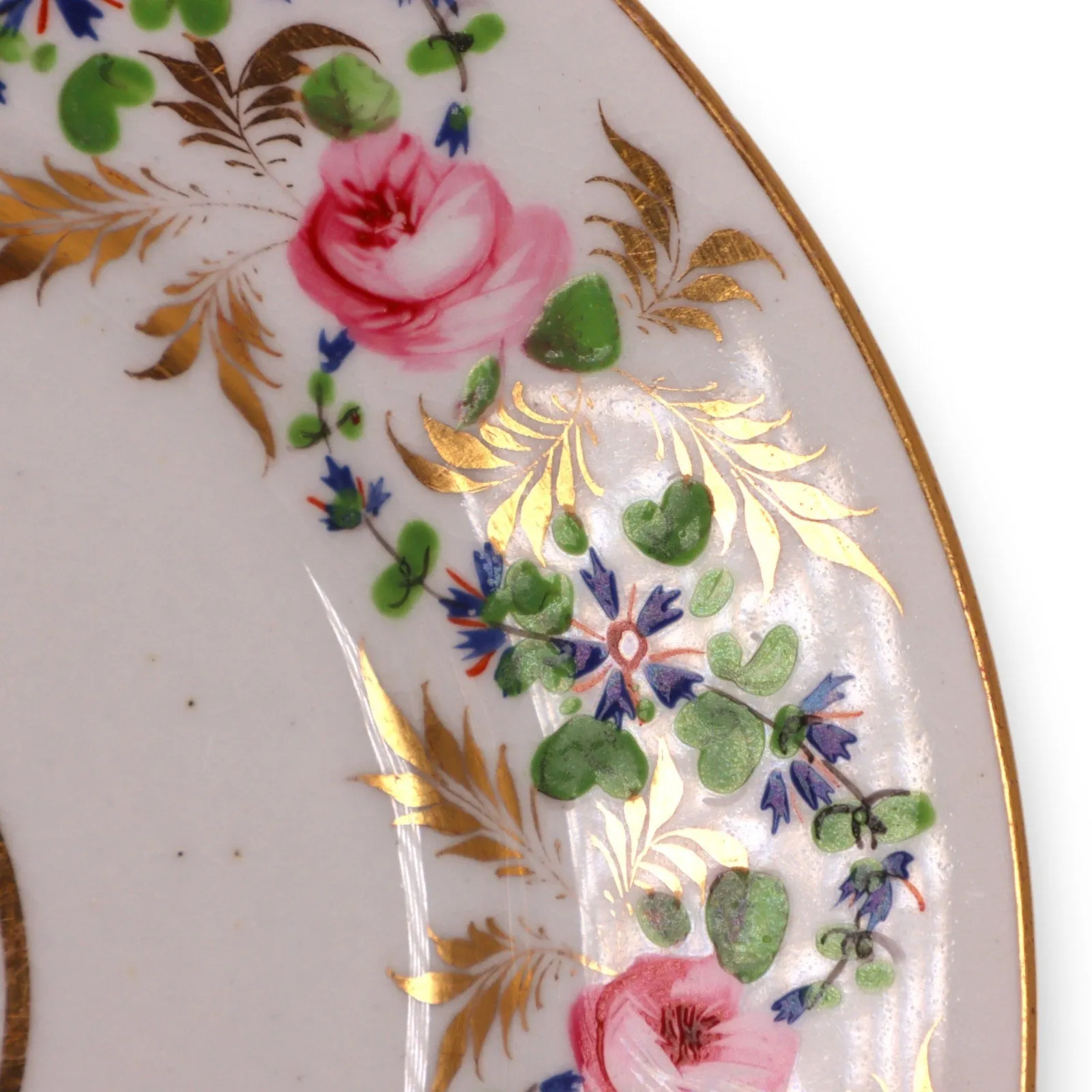 Royal Crown Derby Rose Gold 8 1/4" Dessert Salad Plate England Antique 1806-1820
