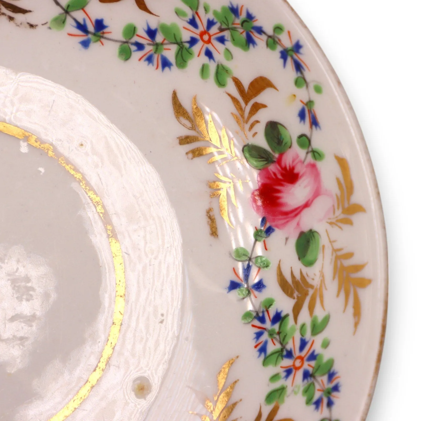 Royal Crown Derby Rose Gold Tea Cup Saucer Set England Antique 1806 to 1820 mark