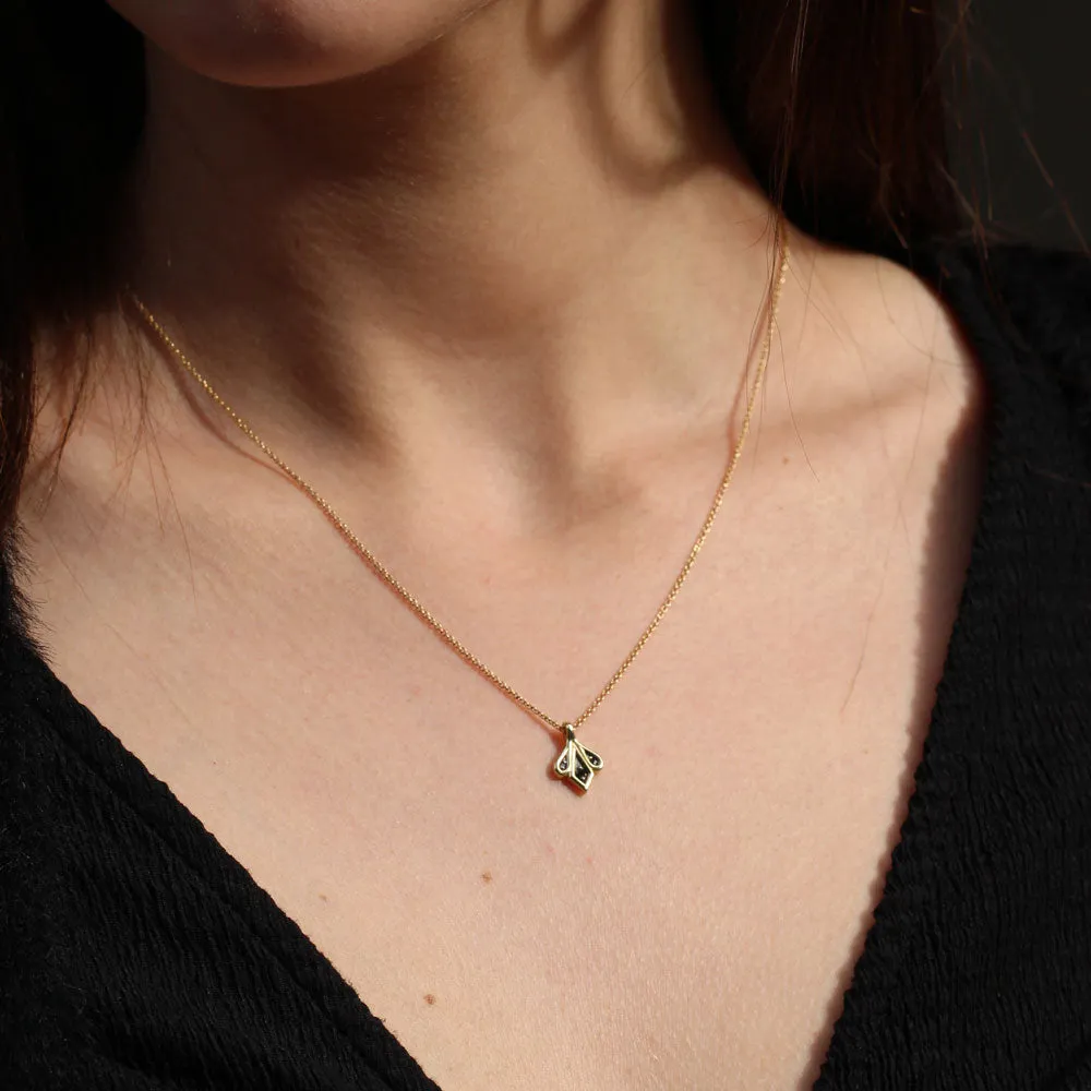 Roza Necklace black diamonds