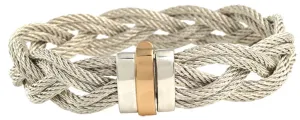 Silver 13mm Cable Braid Bracelet