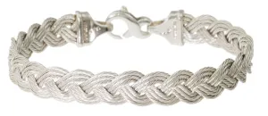 Silver 9mm Cable Braid Bracelet