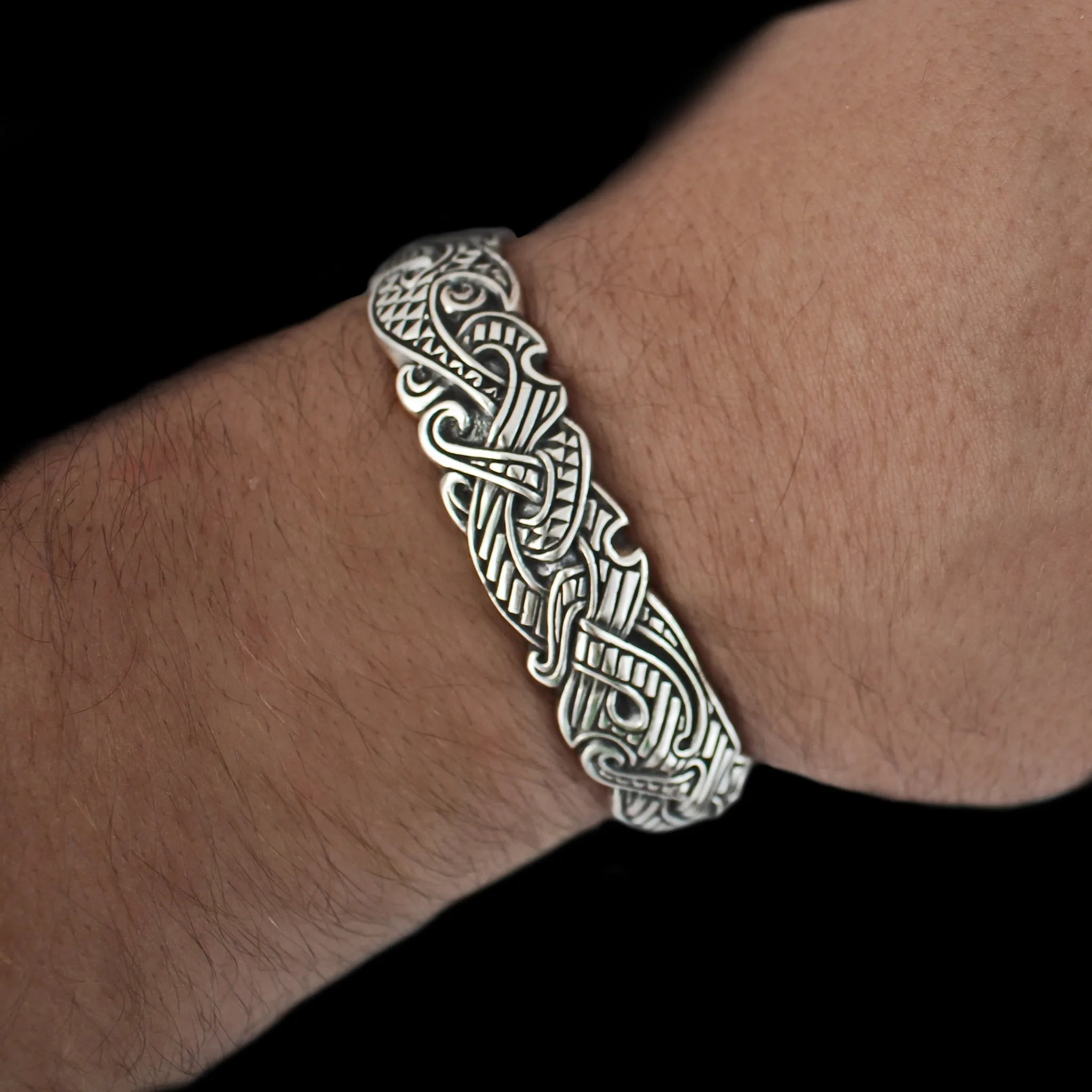 Silver Viking Raven Arm Ring